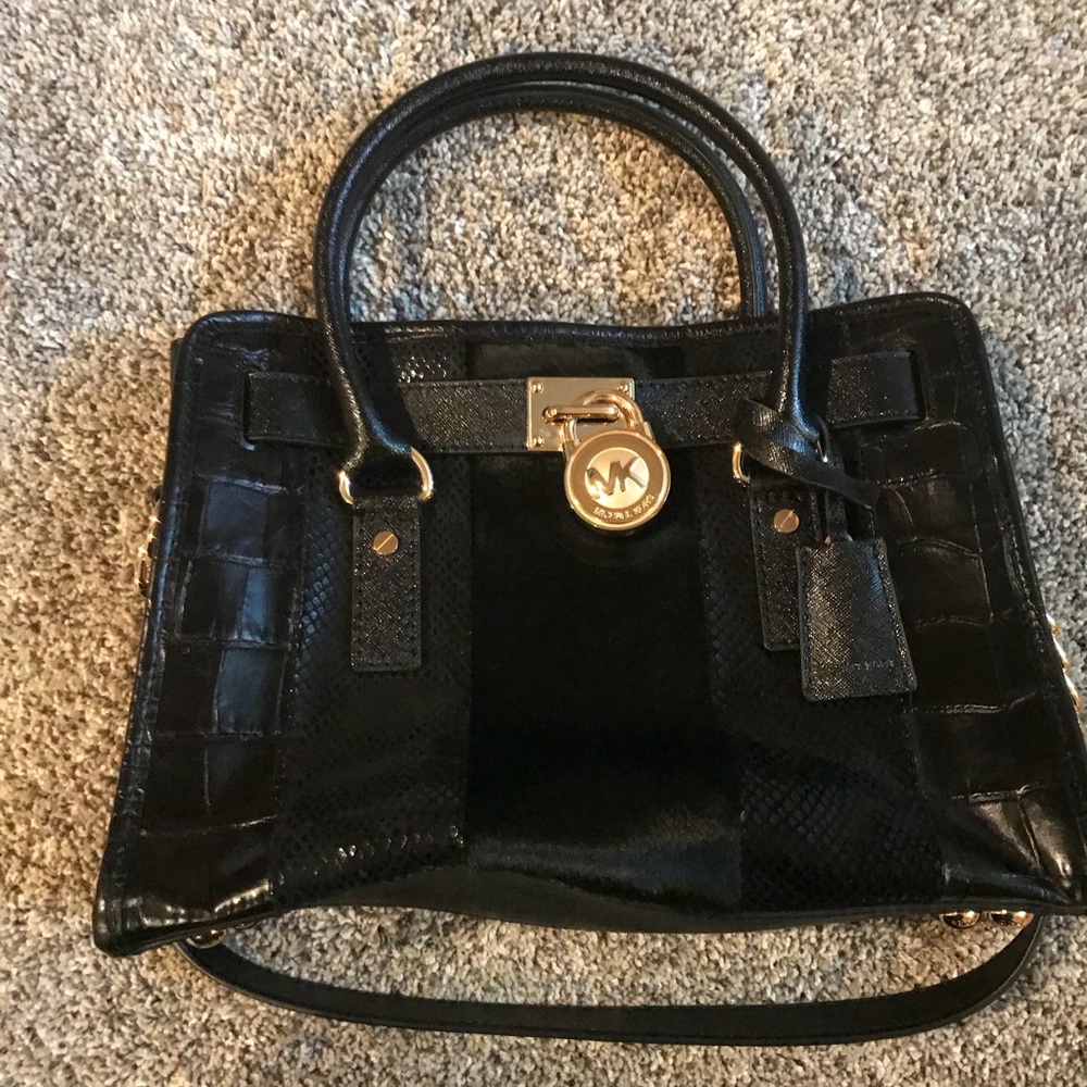 Hamilton Black Michael Kors Crocodile and fur